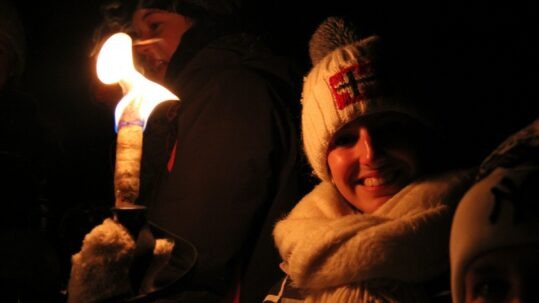 flambeaux raquettes et apéritif.